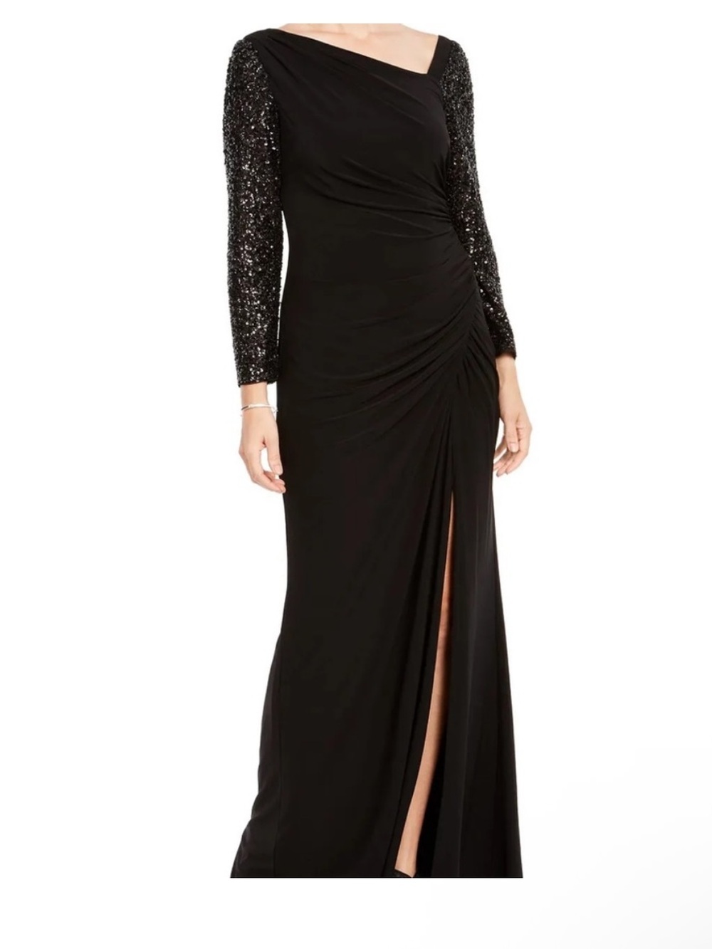 Adrianna Papell Women Gown Sequin Long Evening Dress Size 4